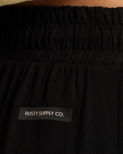 Calça Pantalona Preta Rusty Slit