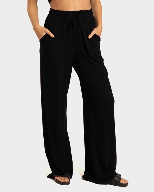 Calça Pantalona Preta Rusty Slit