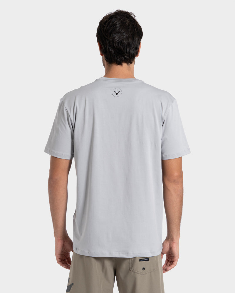 Camiseta Surf Cinza Claro Rusty Short Ride