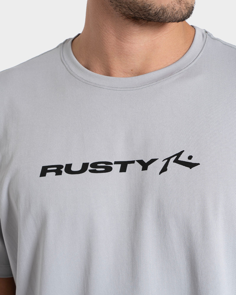 Camiseta Surf Cinza Claro Rusty Short Ride
