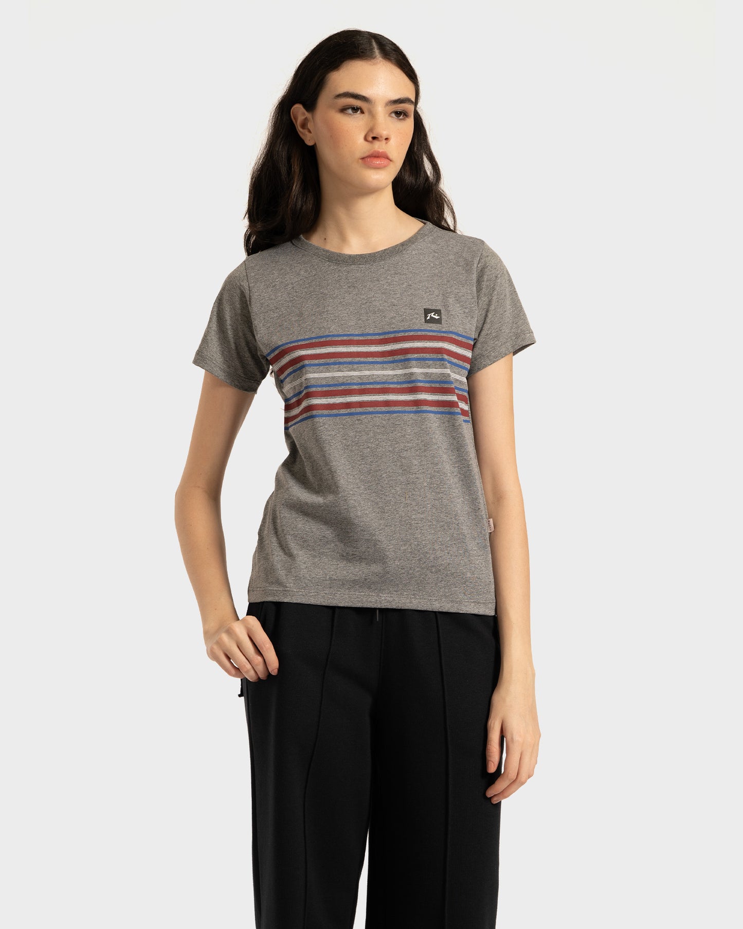 Camiseta Rusty Stripe Cinza