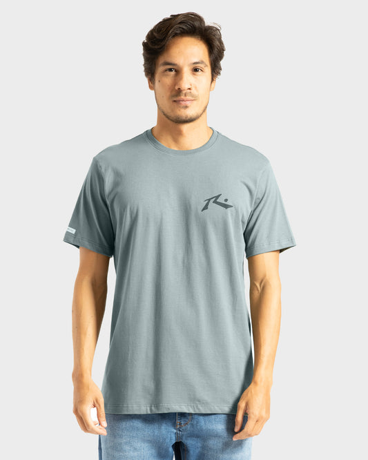 Camiseta Rusty Competition Azul Cinza