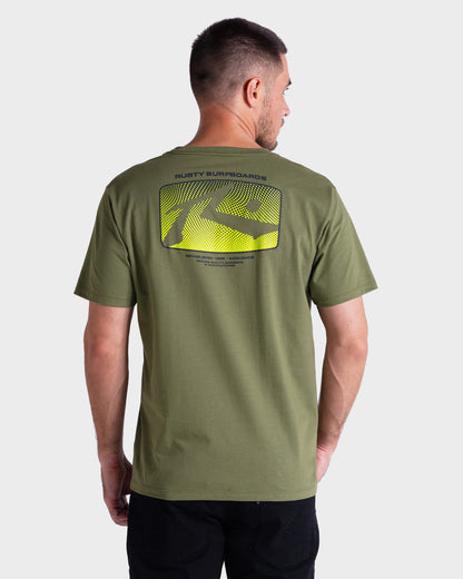 Camiseta Rusty Optical Verde Oliva