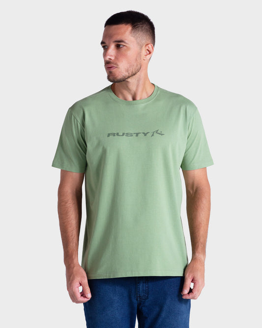 Camiseta Manga Curta Verde Rusty Stick
