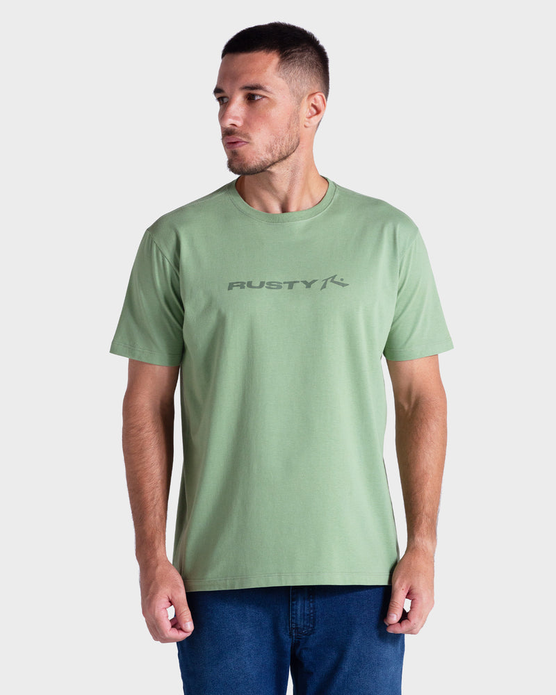 Camiseta Manga Curta Verde Rusty Stick