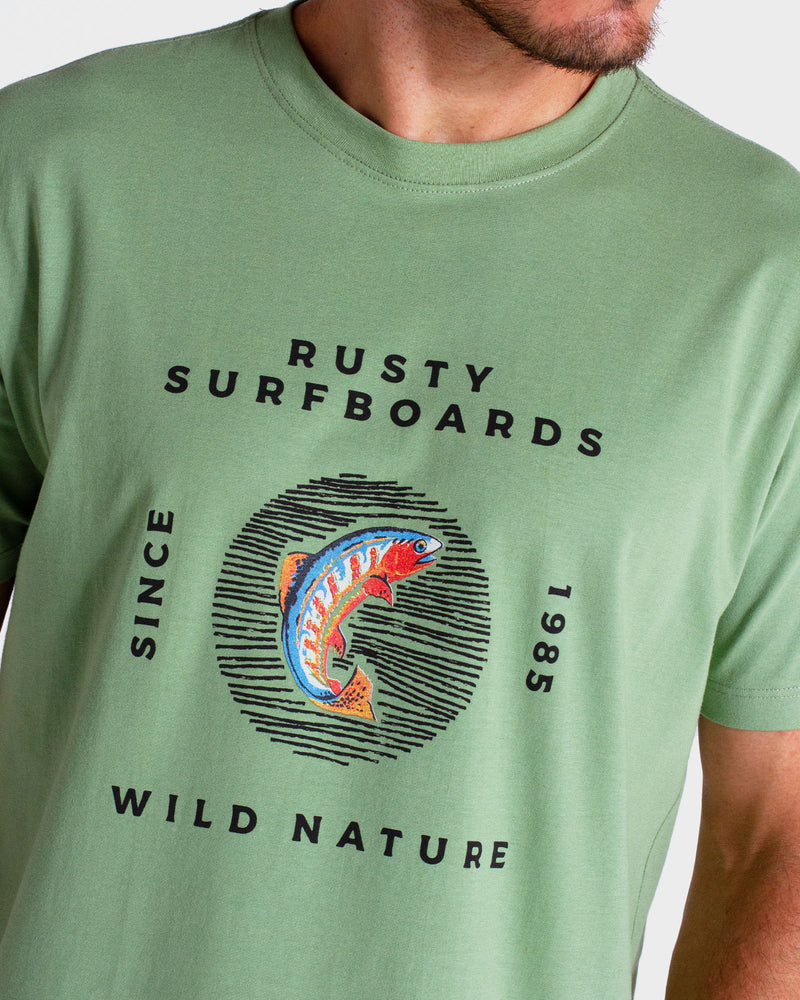 Camiseta Manga Curta Verde Rusty Atlantic