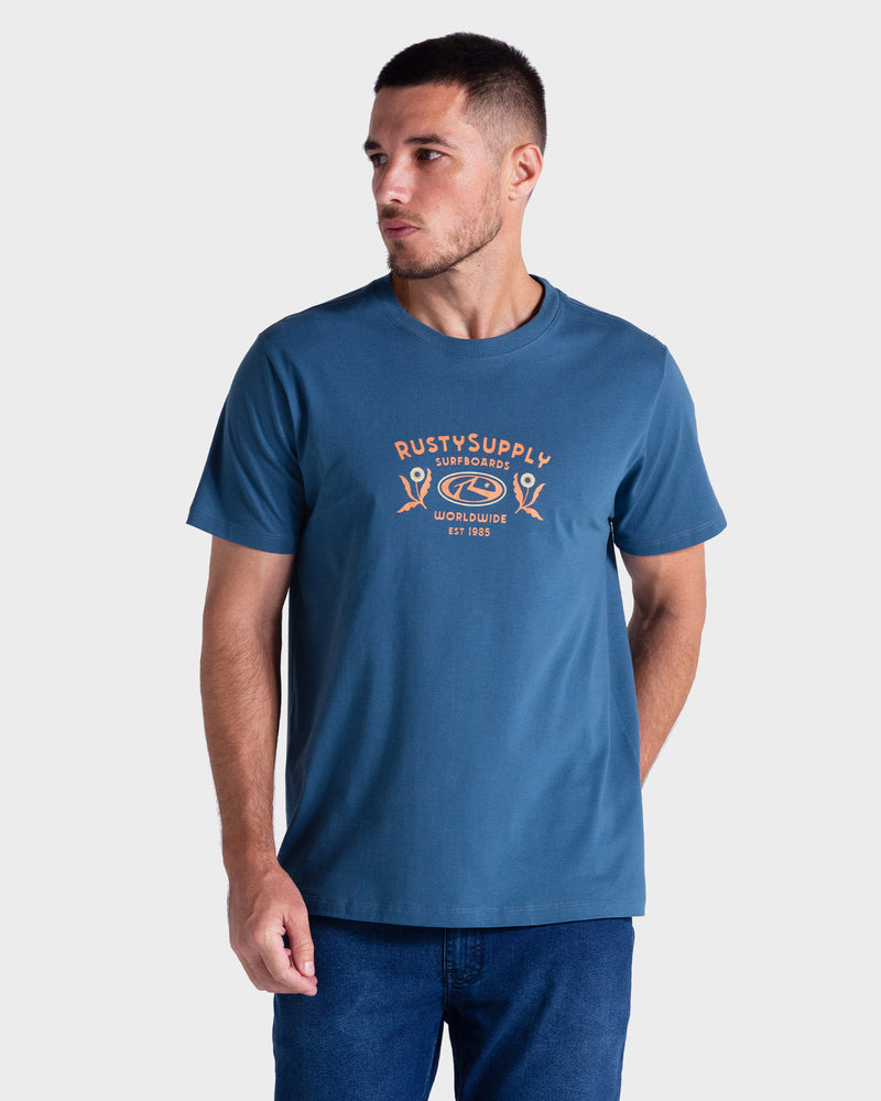 Camiseta Rusty Curlicue Azul