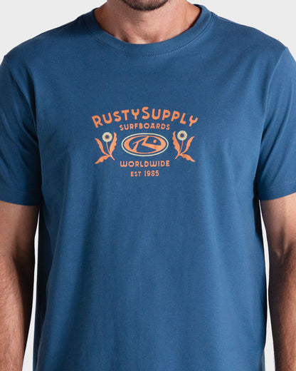 Camiseta Rusty Curlicue Azul