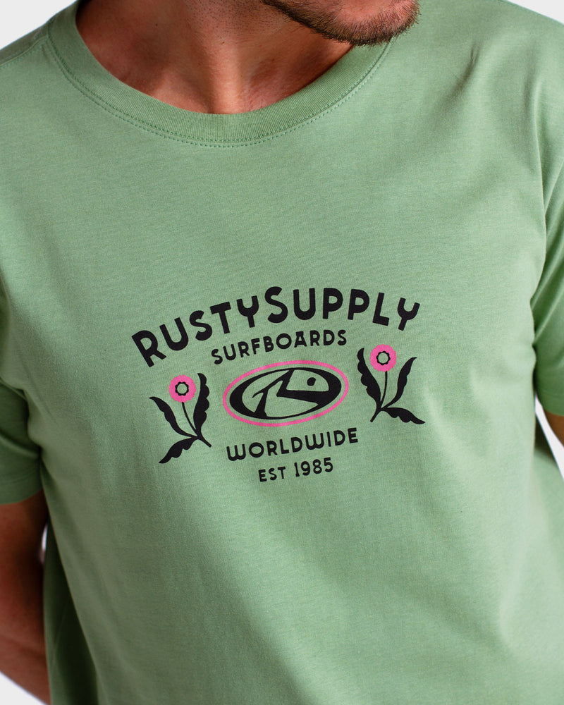 Camiseta Rusty Curlicue Verde