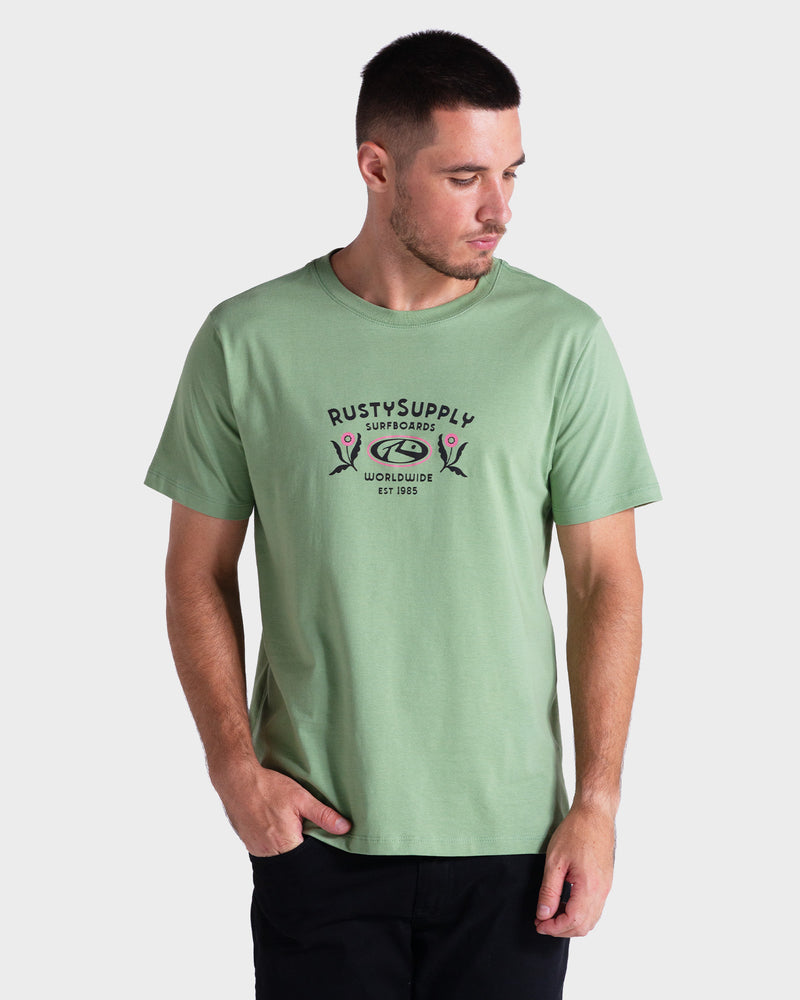 Camiseta Rusty Curlicue Verde