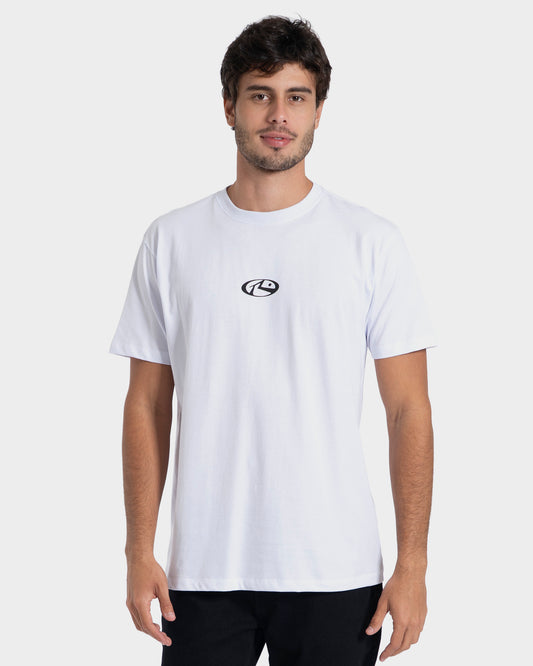 Camiseta Manga Curta Branca Rusty Solar Wind