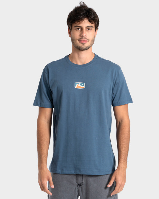Camiseta Manga Curta Azul Rusty Color Box