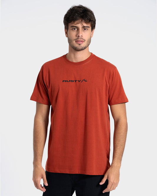Camiseta Manga Curta Vermelha Rusty Stick