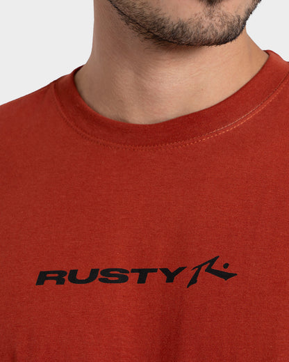 Camiseta Manga Curta Vermelha Rusty Stick