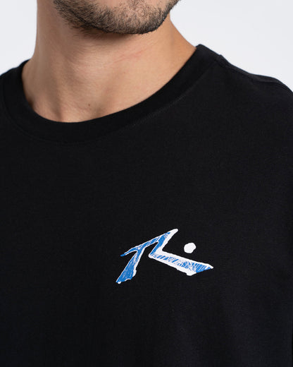 Camiseta Manga Curta Preta Rusty Rise