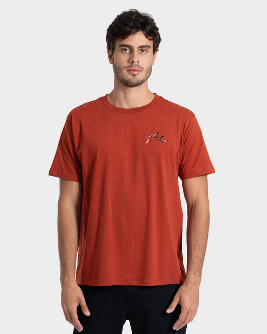 Camiseta Manga Curta Vermelha Rusty Rise