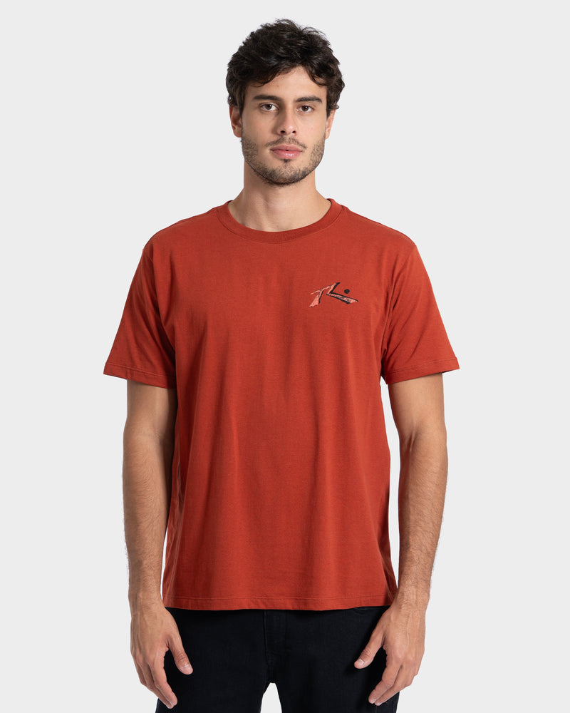 Camiseta Manga Curta Vermelha Rusty Rise