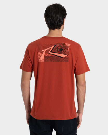 Camiseta Manga Curta Vermelha Rusty Rise