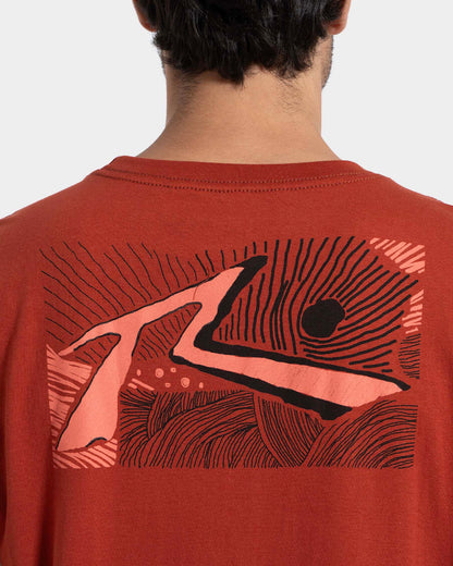 Camiseta Manga Curta Vermelha Rusty Rise