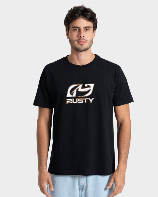 Camiseta Manga Curta Preto Rusty Turning