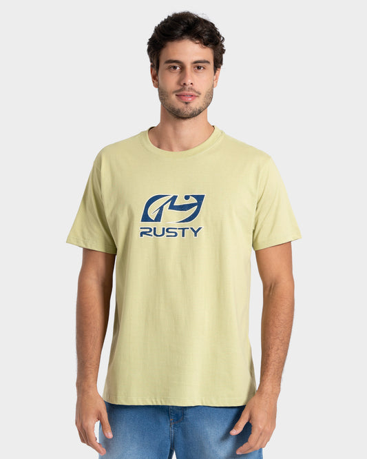 Camiseta Manga Curta Verde Rusty Turning