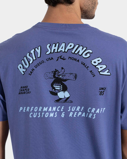 Camiseta Manga Curta Roxa Rusty Fibreglass Wolf