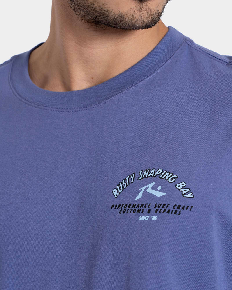 Camiseta Manga Curta Roxa Rusty Fibreglass Wolf