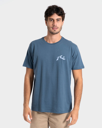 Camiseta Manga Curta Azul Rusty Seaweed