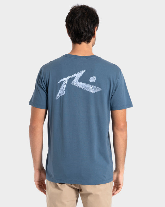 Camiseta Manga Curta Azul Rusty Seaweed