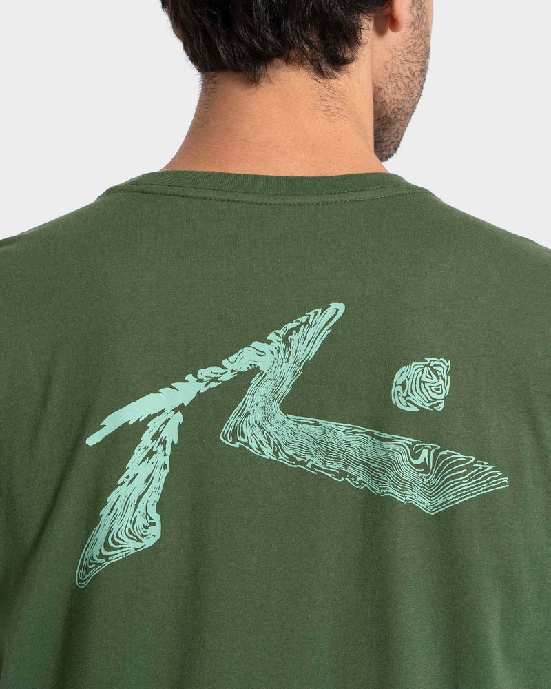 Camiseta Manga Curta Verde Rusty Seaweed