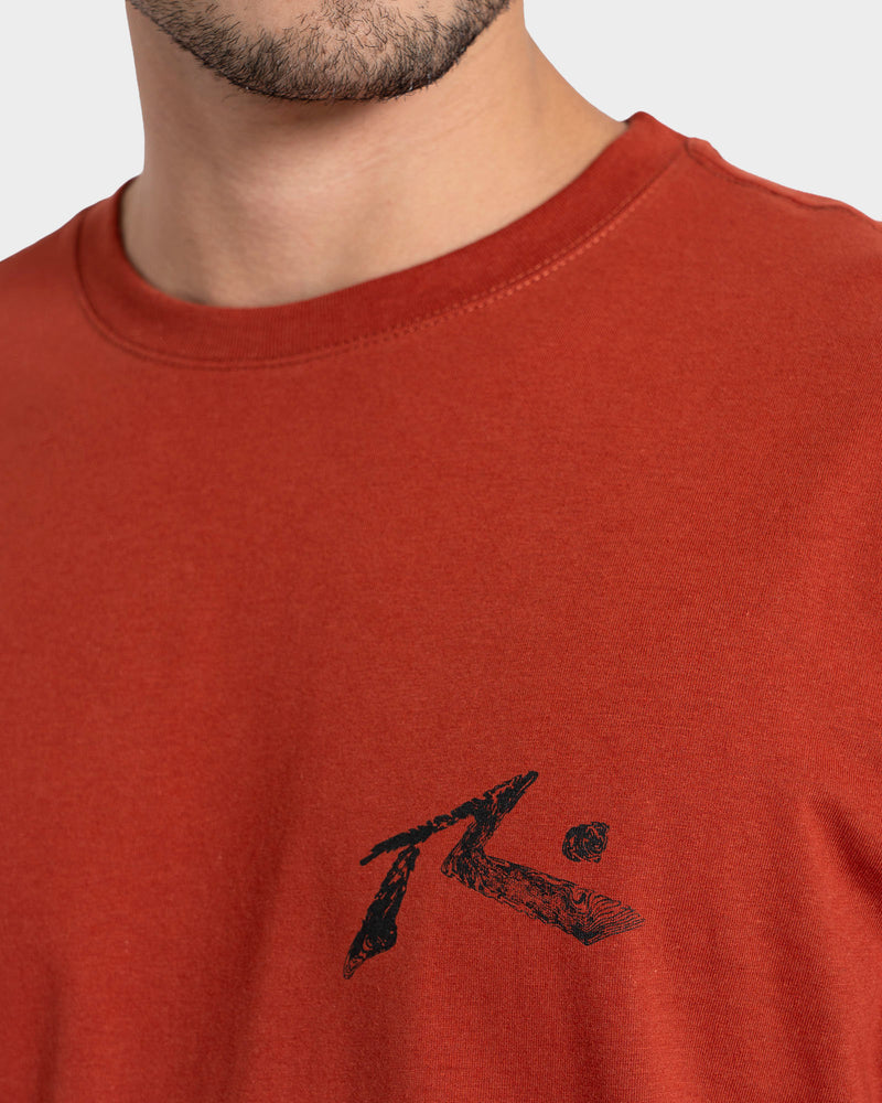 Camiseta Manga Curta Vermelha Rusty Seaweed