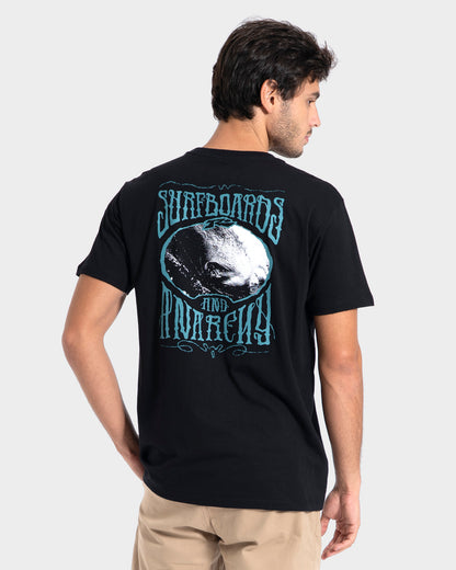Camiseta Manga Curta Preta Rusty Psychedelic