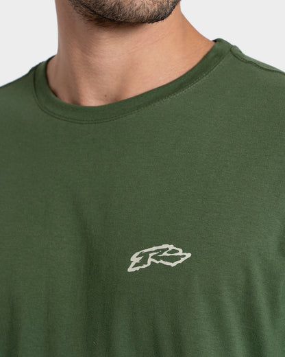 Camiseta Manga Curta Verde Rusty Psychedelic