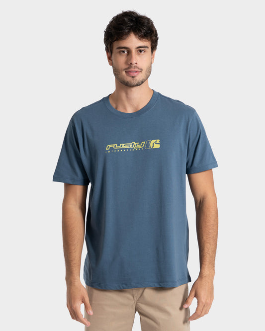 Camiseta Manga Curta Azul Rusty Shay