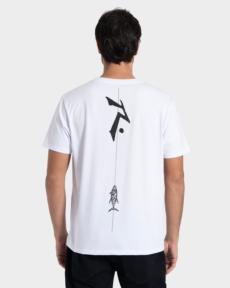 Camiseta Manga Curta Branca Rusty 419Fish
