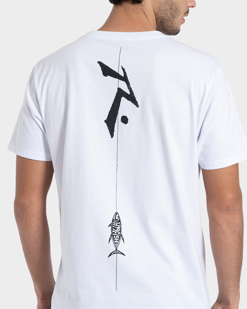 Camiseta Manga Curta Branca Rusty 419Fish