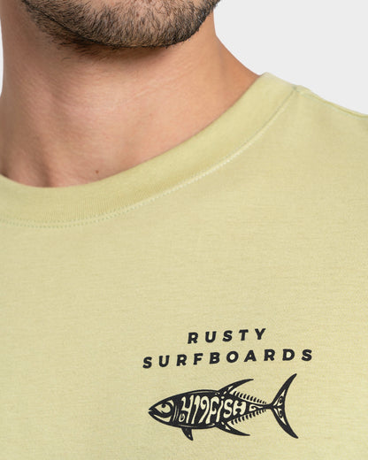 Camiseta Manga Curta Verde Claro Rusty 419Fish