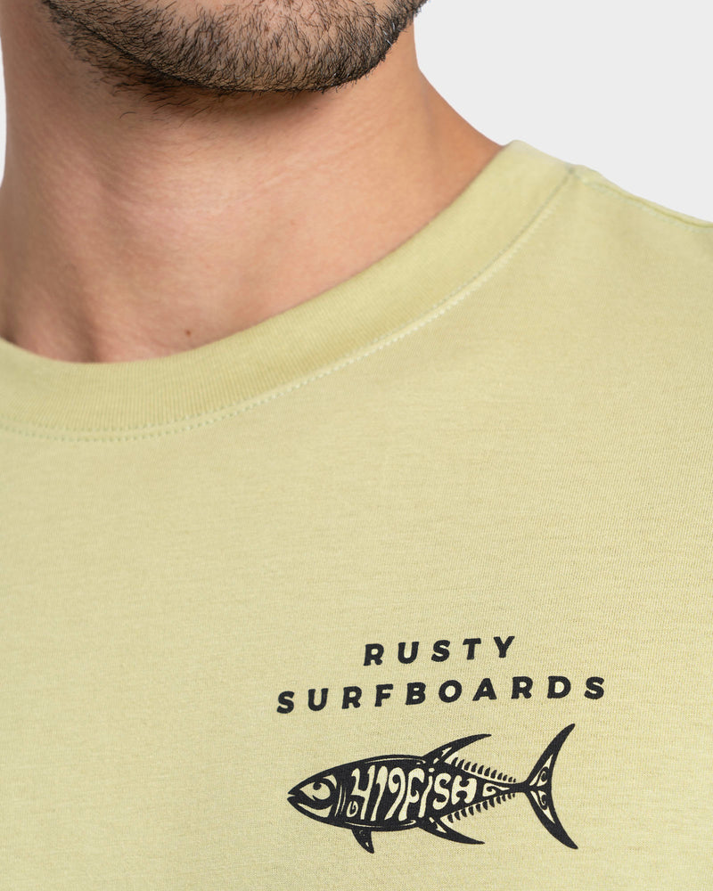 Camiseta Manga Curta Verde Claro Rusty 419Fish