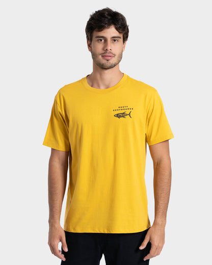 Camiseta Manga Curta Amarela Rusty 419Fish