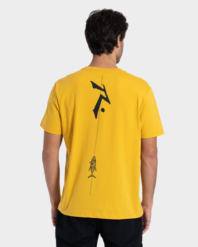 Camiseta Manga Curta Amarela Rusty 419Fish