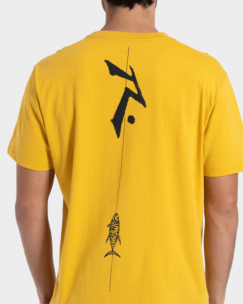 Camiseta Manga Curta Amarela Rusty 419Fish