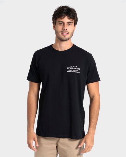 Camiseta Manga Curta Preta Rusty Brand