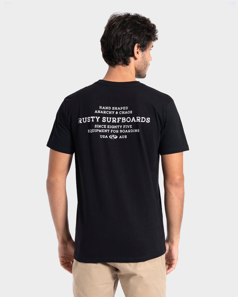 Camiseta Manga Curta Preta Rusty Brand