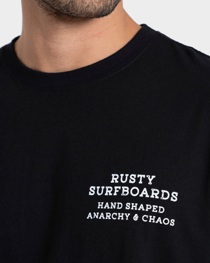 Camiseta Manga Curta Preta Rusty Brand