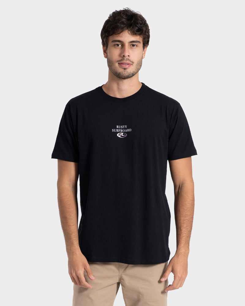 Camiseta Manga Curta Preta Rusty Foil