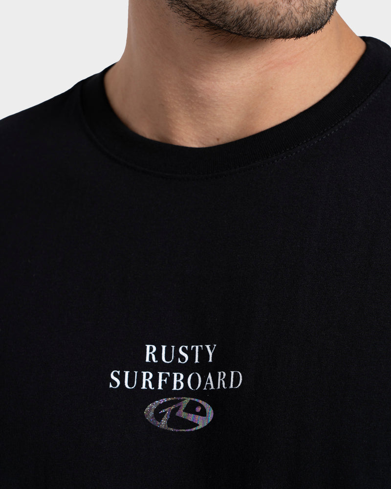 Camiseta Manga Curta Preta Rusty Foil