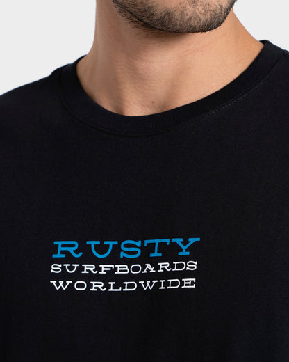 Camiseta Manga Curta Preta Rusty Bond