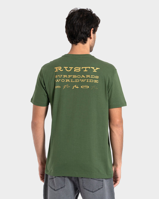 Camiseta Manga Curta Verde Rusty Bond