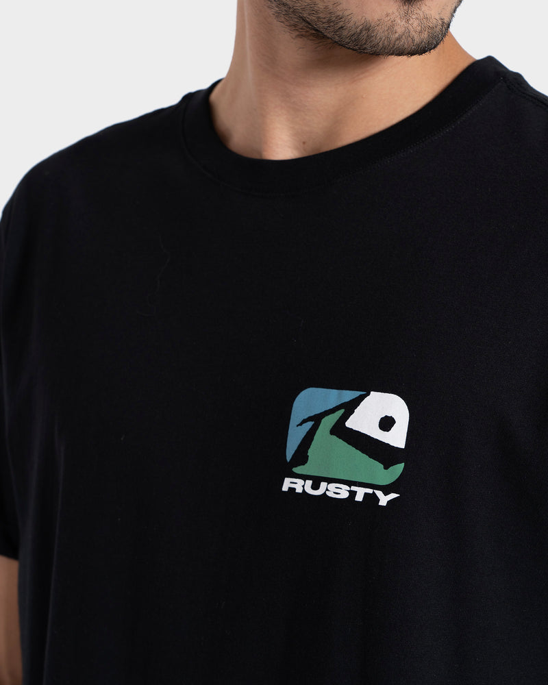 Camiseta Manga Curta Preta Rusty Phenom