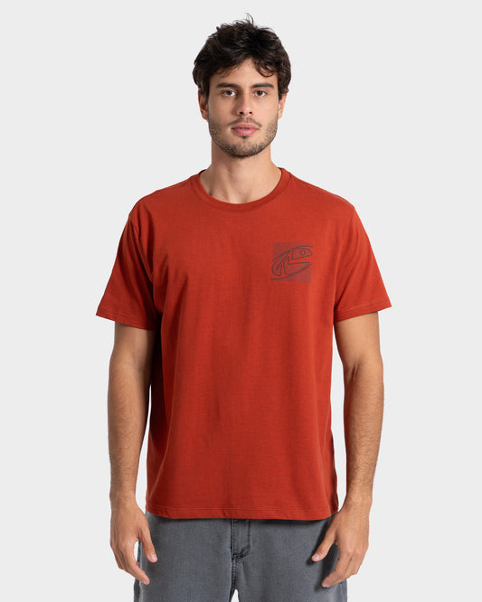 Camiseta Manga Curta Vermelha Rusty Max